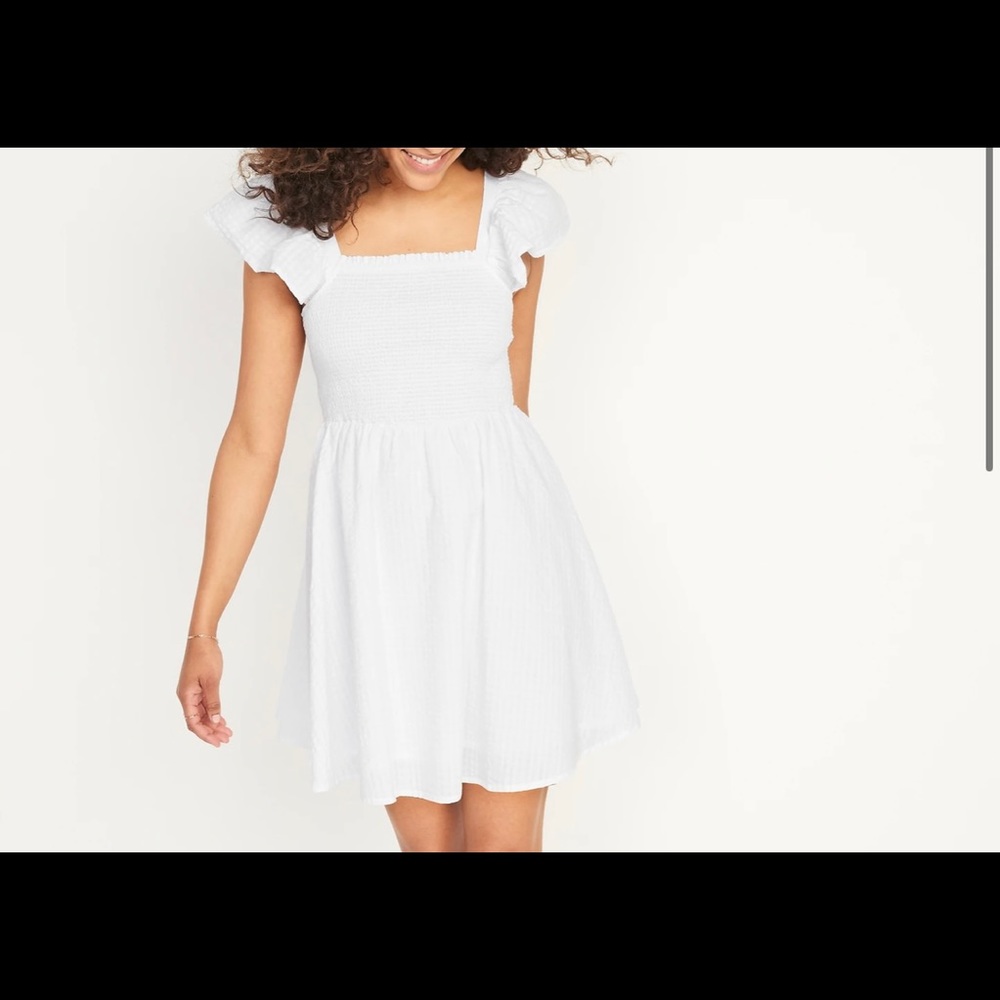 Flutter Sleeve Smocked mini dress